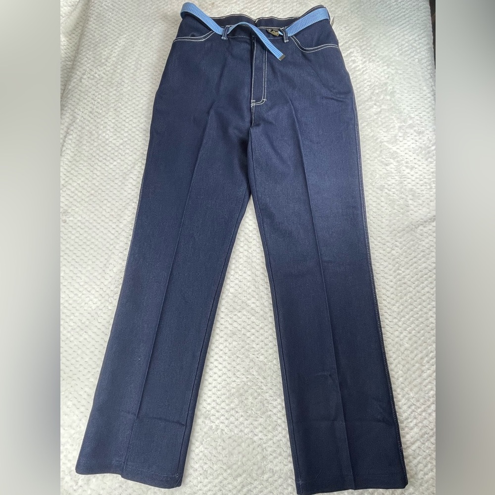 Women’s Navy Straight-Leg Jeans